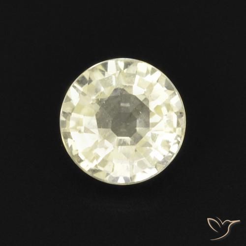 0.47ct 天然 淡黄色 蓝宝石, 圆形的, VVS