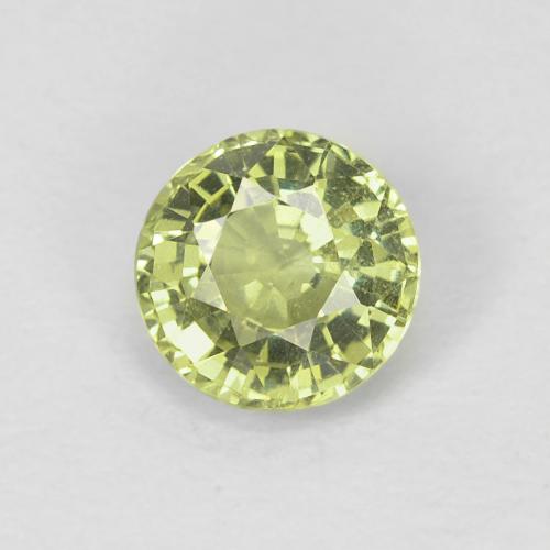 0.57ct 天然 中黄色 蓝宝石, 圆形的, VS