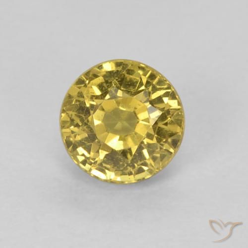 0.64ct 天然 金棕色 蓝宝石, 圆形的, VVS-VS