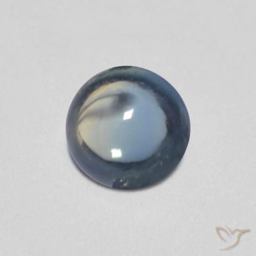 0.44ct 天然 海军蓝 蓝宝石, 圆形的, 透明