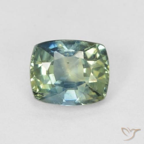 0.78ct 天然 绿蓝色 蓝宝石, 软垫, VS