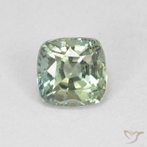 0.84ct 天然 浅绿色 蓝宝石, 软垫, VS