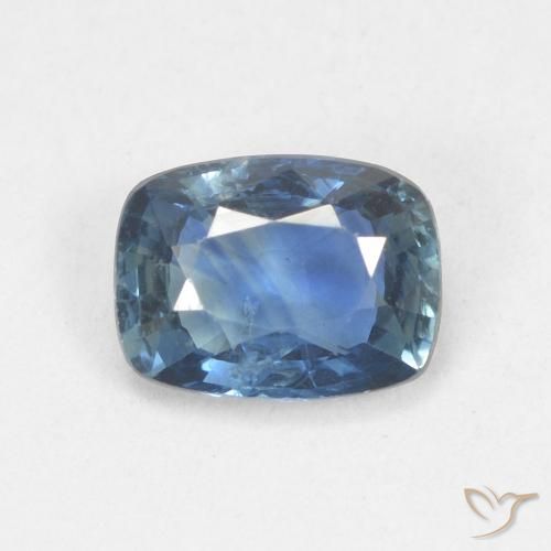 0.84ct 天然 海军蓝 蓝宝石, 软垫, VS