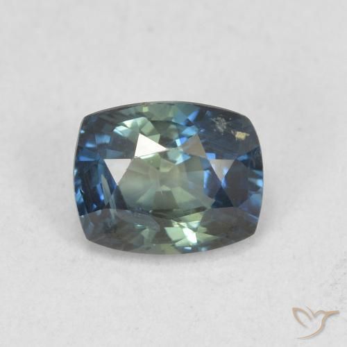 0.83ct 天然 青色 蓝宝石, 软垫, VS