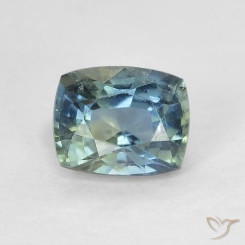 0.64ct 天然 绿蓝色 蓝宝石, 软垫, VVS-VS