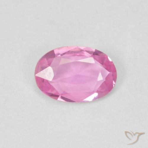0.44ct 天然 深粉色 蓝宝石, 椭圆形, VVS