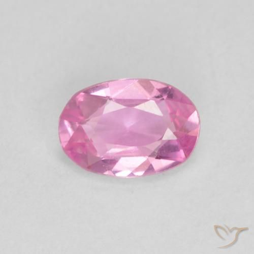 0.48ct 天然 艳粉色 蓝宝石, 椭圆形, VVS