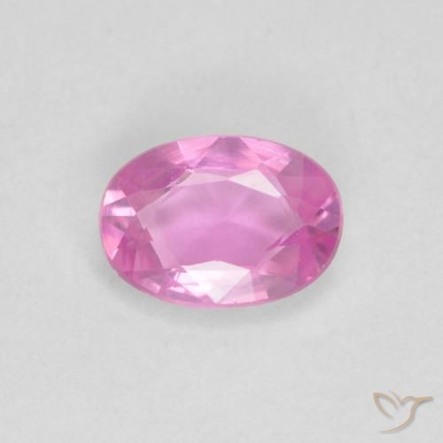 0.52ct 天然 艳粉色 蓝宝石, 椭圆形, VVS