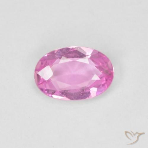 0.45ct 天然 粉紅色 蓝宝石, 椭圆形, VVS