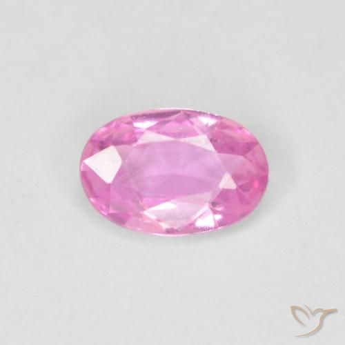 0.44ct 天然 艳粉色 蓝宝石, 椭圆形, VVS