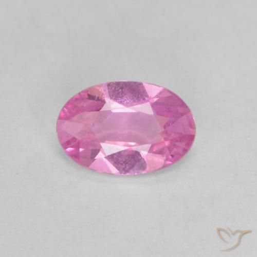 0.38ct 天然 亮粉紫 蓝宝石, 椭圆形, VVS-VS