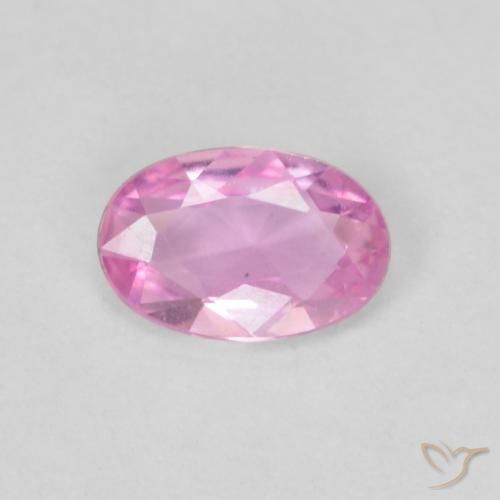 0.40ct 天然 亮粉紫 蓝宝石, 椭圆形, VVS-VS