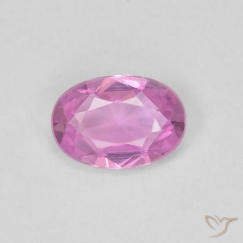 0.43ct 天然 亮粉紫 蓝宝石, 椭圆形, VVS-VS