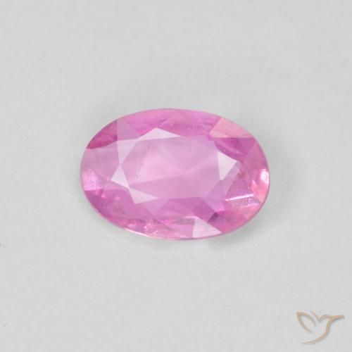 0.38ct 天然 中粉红色 蓝宝石, 椭圆形, VVS