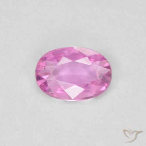 0.38ct 天然 深粉色 蓝宝石, 椭圆形, VVS