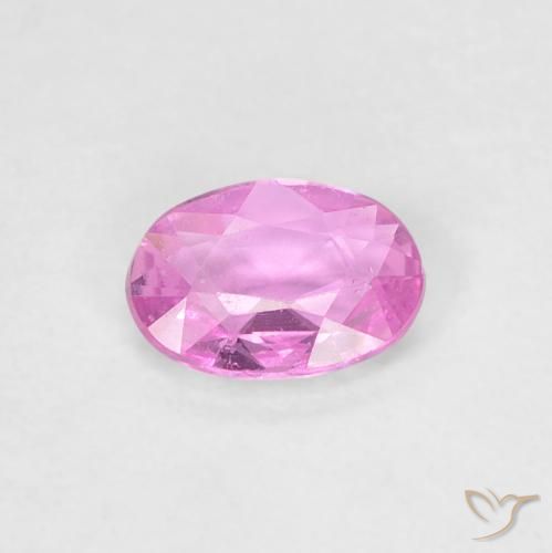 0.40ct 天然 紫粉红 蓝宝石, 椭圆形, VVS
