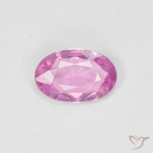 0.38ct 天然 艳粉色 蓝宝石, 椭圆形, VVS