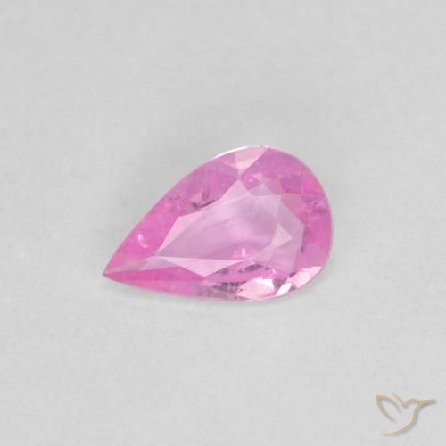0.30ct 天然 艳粉色 蓝宝石, 梨形, VS