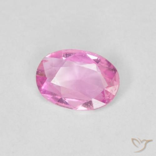 0.33ct 天然 艳粉色 蓝宝石, 椭圆形, VVS