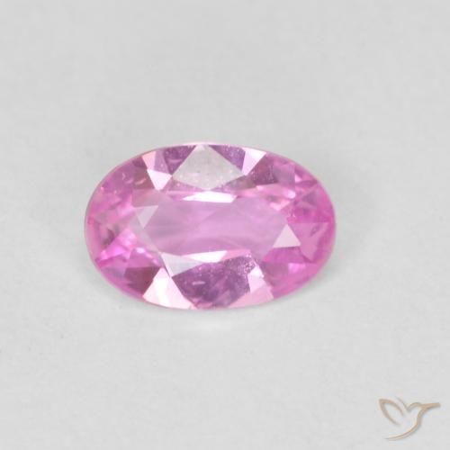 0.40ct 天然 艳粉色 蓝宝石, 椭圆形, VVS