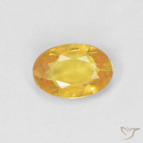 0.54ct 天然 亮金 蓝宝石, 椭圆形, VVS