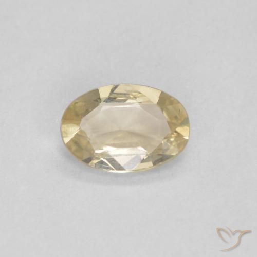 0.40ct 天然 奶油色 蓝宝石, 椭圆形, VVS