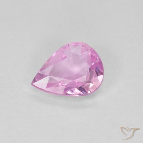 0.43ct 天然 浅粉色 蓝宝石, 梨形, VVS