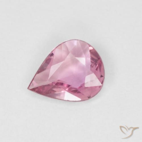0.40ct 天然 浅洋红色 蓝宝石, 梨形, VVS-VS