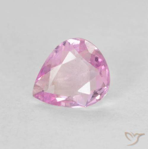 0.32ct 天然 非常浅的粉红色 蓝宝石, 梨形, VVS-VS