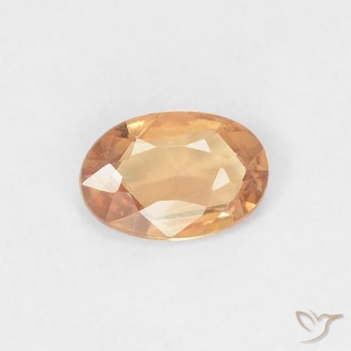 0.38ct 天然 浅桃金色 蓝宝石, 椭圆形, VVS
