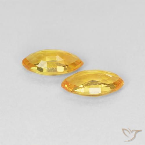 0.38克拉天然蓝宝石，榄尖形，VVS