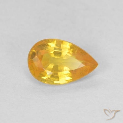 0.50ct 天然 中橙 蓝宝石, 梨形, VS