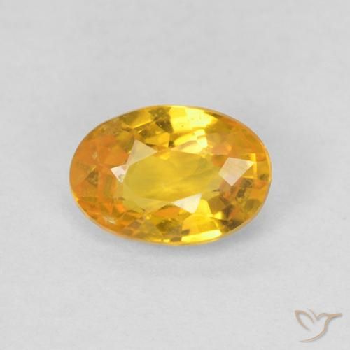 0.61ct 天然 中橙 蓝宝石, 椭圆形, VS