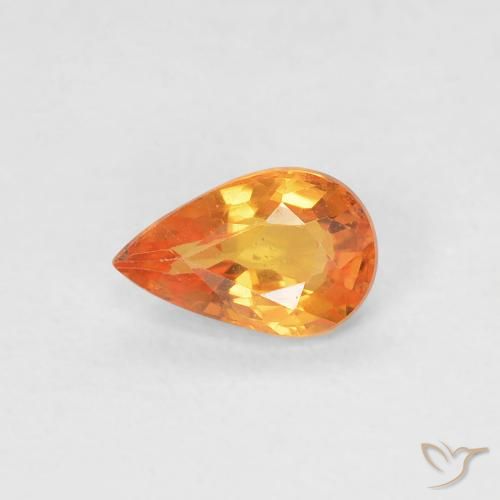 0.52ct 天然 亮橙色 蓝宝石, 梨形, VVS-VS