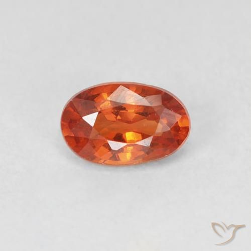 0.55ct 天然 琥珀橙 蓝宝石, 椭圆形, VVS-VS