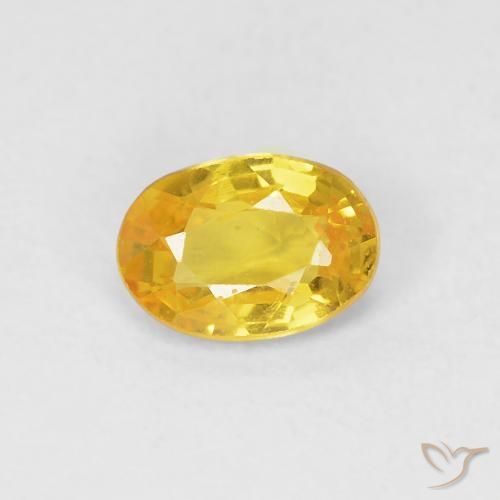 0.57ct 天然 金橙 蓝宝石, 椭圆形, VVS-VS
