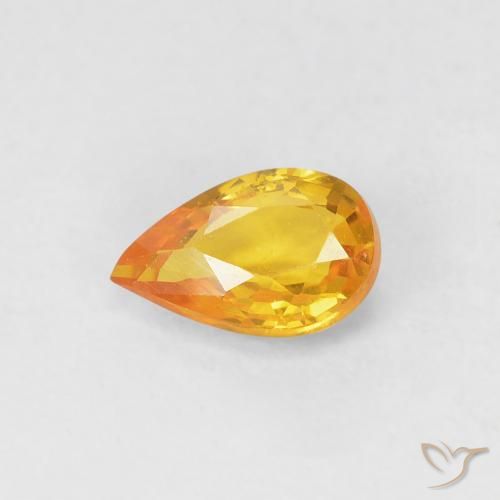 0.48ct 天然 中橙 蓝宝石, 梨形, VVS-VS