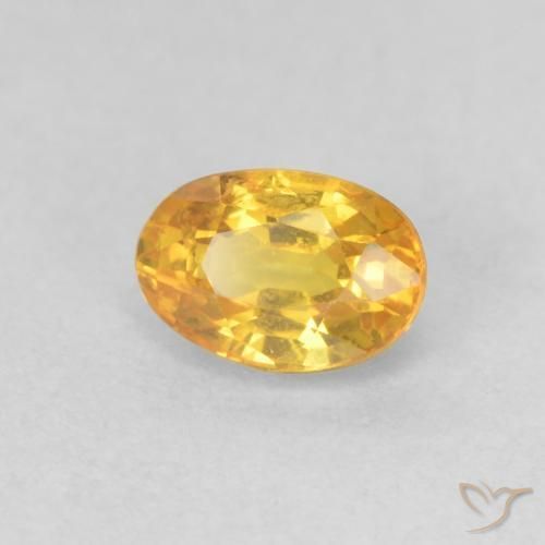 0.73ct 天然 亮金 蓝宝石, 椭圆形, VVS-VS