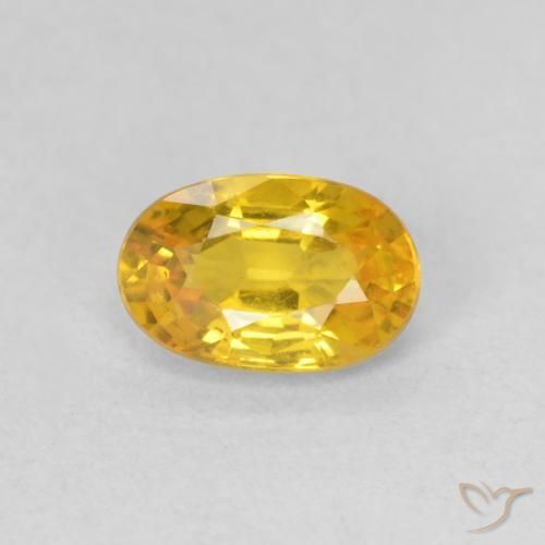 0.62ct 天然 金橙 蓝宝石, 椭圆形, VVS
