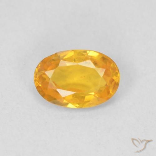 0.56ct 天然 中橙 蓝宝石, 椭圆形, VVS-VS