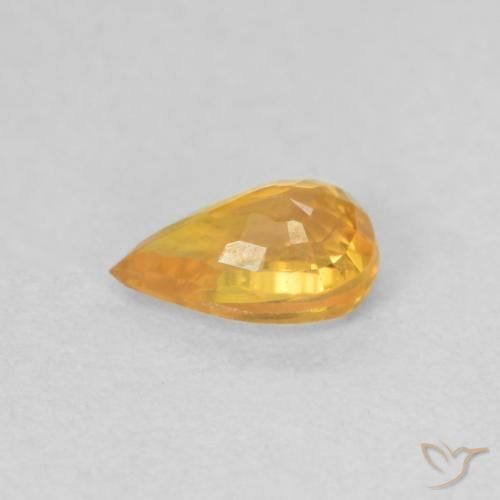 0.50克拉天然蓝宝石，梨形，VVS