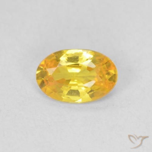 0.47ct 天然 金橙 蓝宝石, 椭圆形, VVS-VS