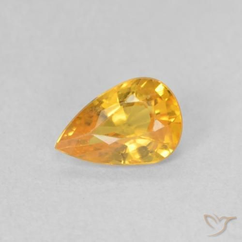 0.41ct 天然 中金 蓝宝石, 梨形, VVS-VS