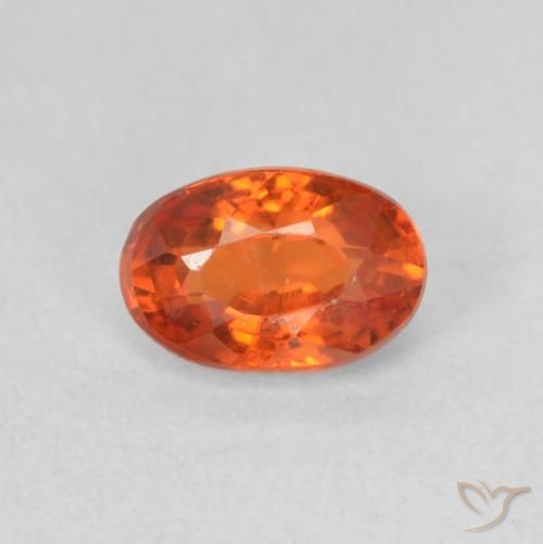 0.70ct 天然 红橙色 蓝宝石, 椭圆形, VVS-VS