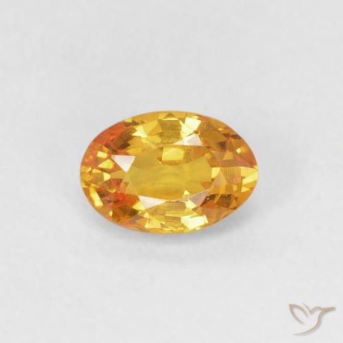 0.59ct 天然 橙金 蓝宝石, 椭圆形, VVS-VS