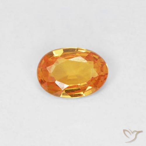 0.34ct 天然 杏橙 蓝宝石, 椭圆形, VVS-VS