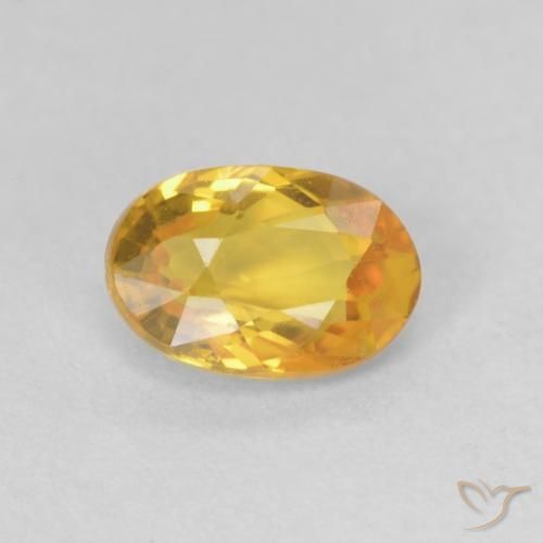 0.66ct 天然 橙金 蓝宝石, 椭圆形, VVS-VS