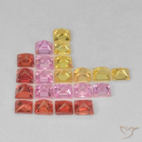 1.95克拉天然蓝宝石，正方形，VS