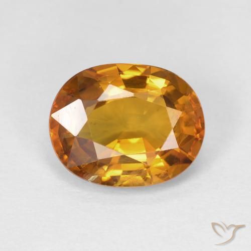 4.33ct 天然 深橙色 蓝宝石, 椭圆形, VS
