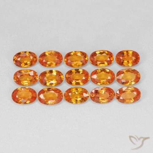 0.66ct 天然 琥珀橙 蓝宝石, 椭圆形, VVS-VS